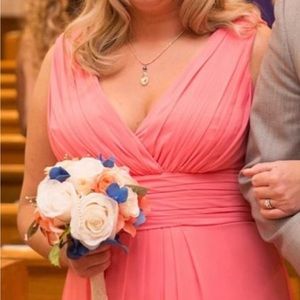 Beautiful Coral Bill Levkoff Bridesmaid/Prom Dress